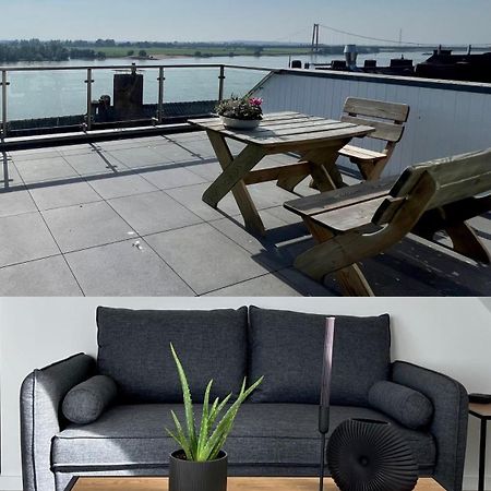 Panorama - Exklusives Apartment An Der Promenade Mit Dachterrasse & Rheinblick Emmerich Exteriör bild
